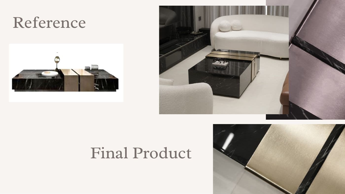 Custom furniture reference and final product 2
