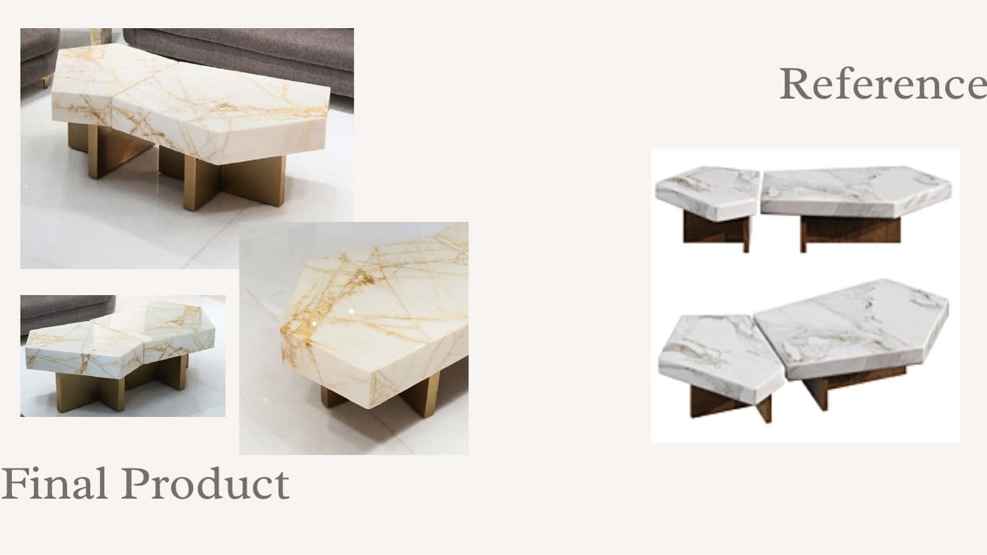 Custom furniture reference and final product 6
