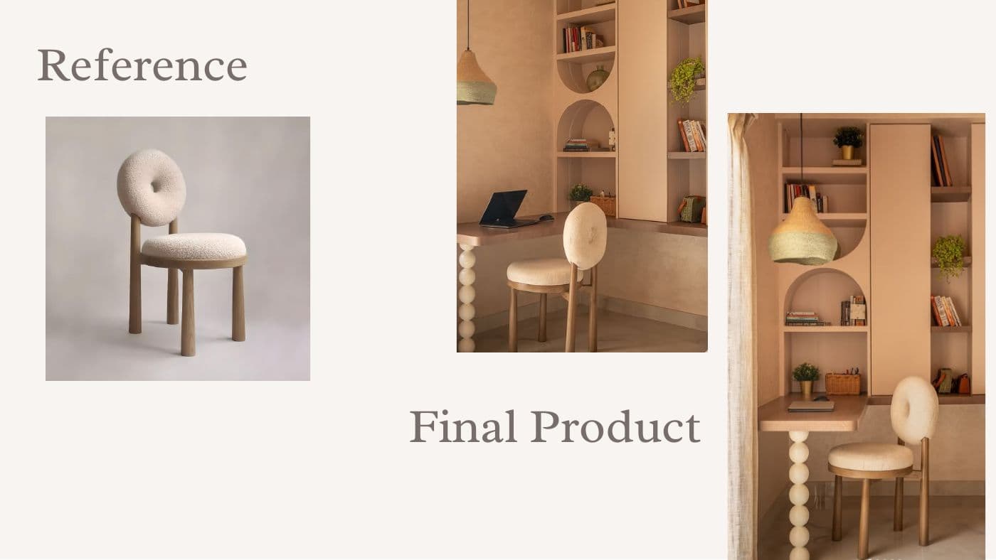 Custom furniture reference and final product 9