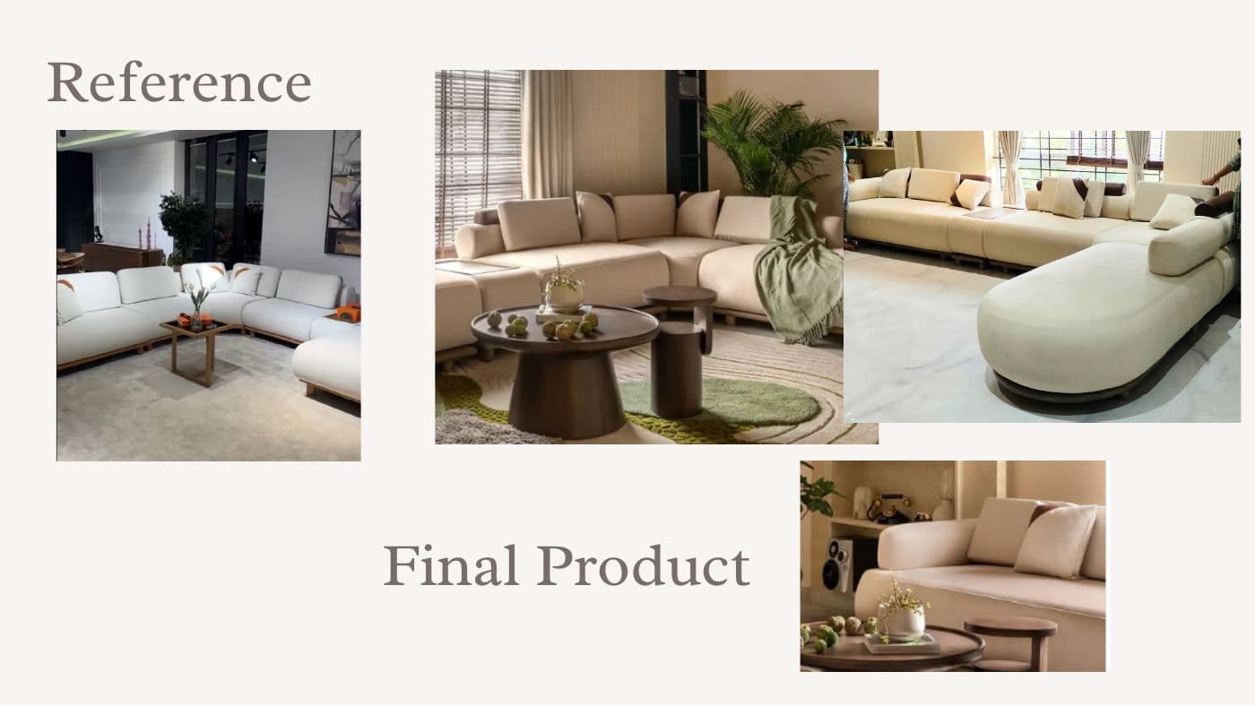 Custom furniture reference and final product 11