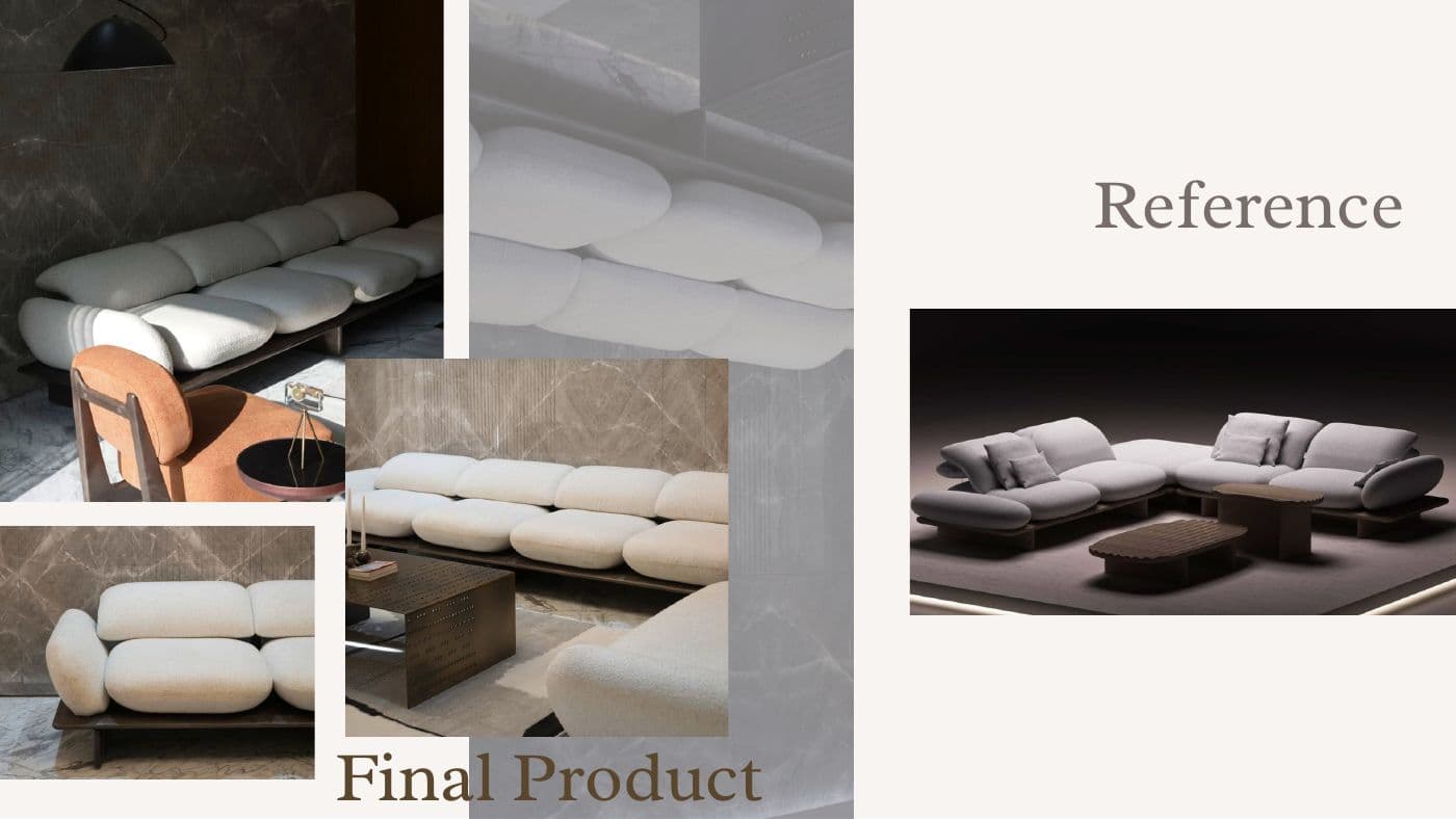 Custom furniture reference and final product 16