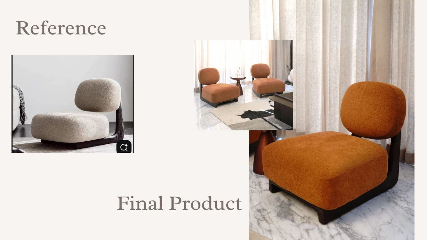 Custom furniture reference and final product 18