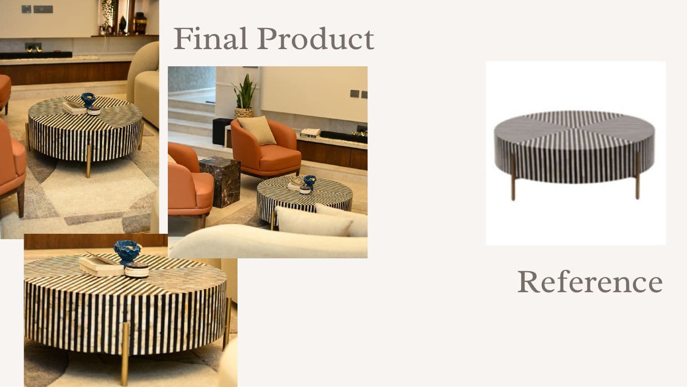 Custom furniture reference and final product 37