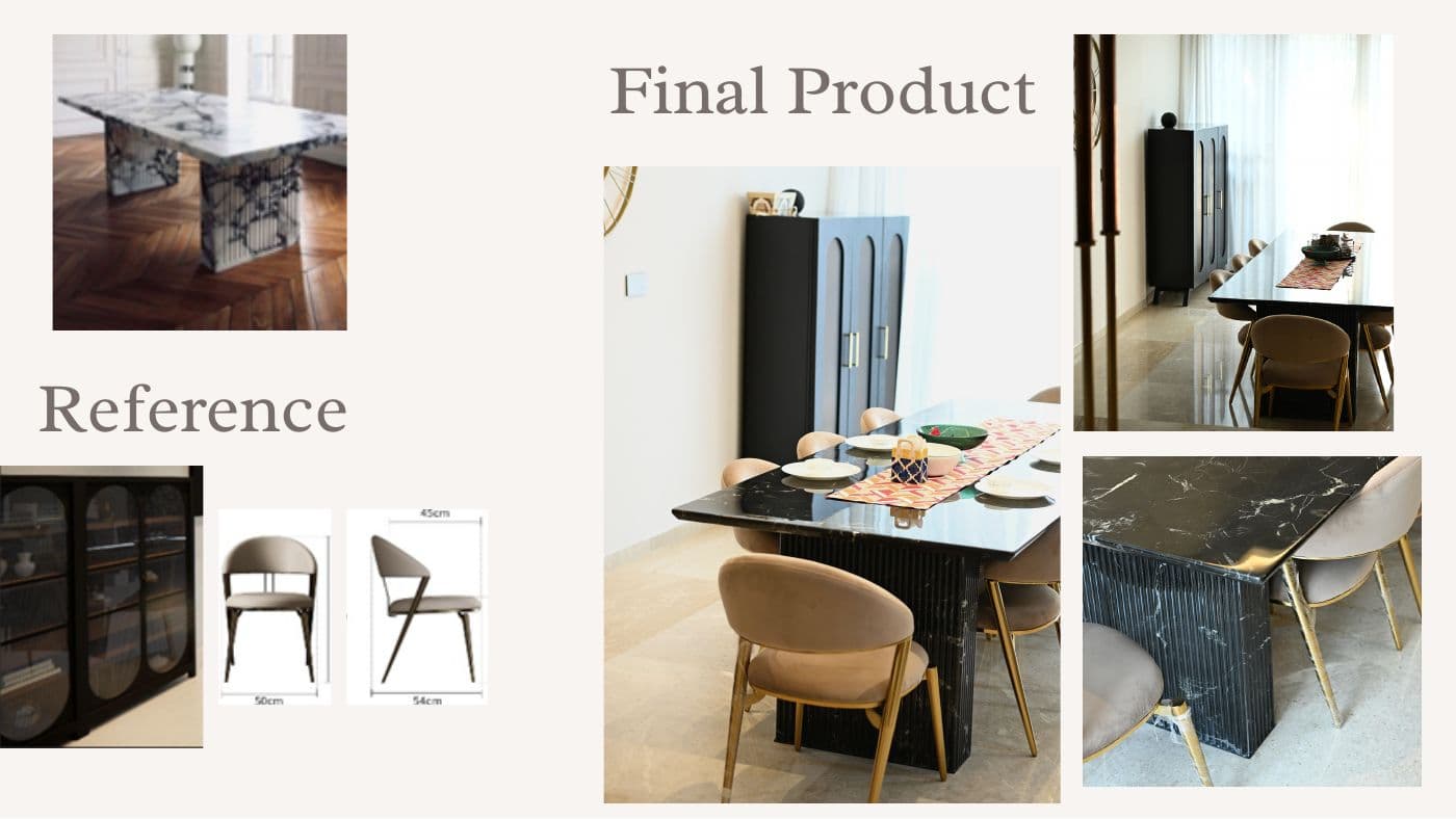 Custom furniture reference and final product 38
