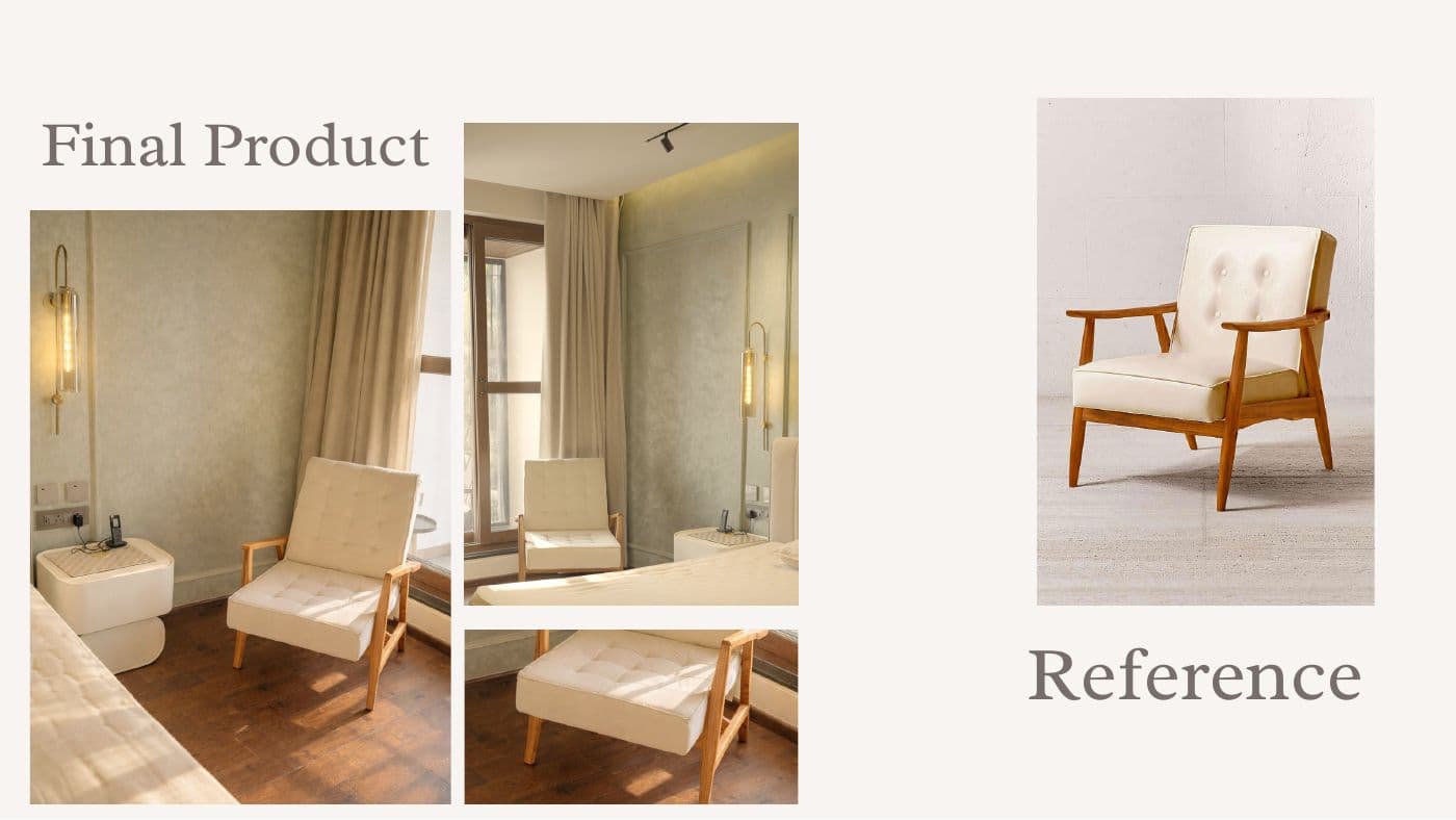 Custom furniture reference and final product 40