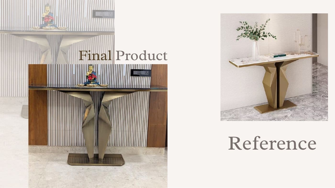 Custom furniture reference and final product 45