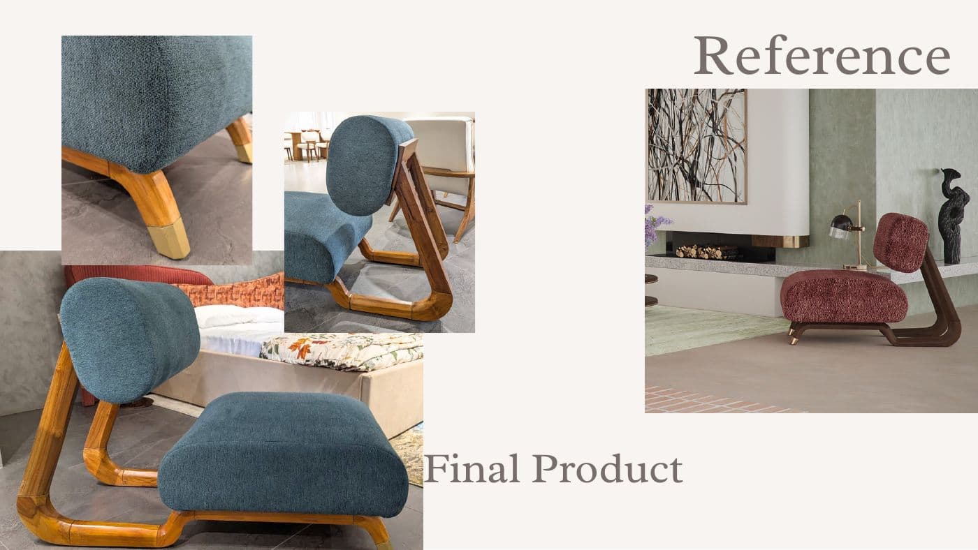 Custom furniture reference and final product 48