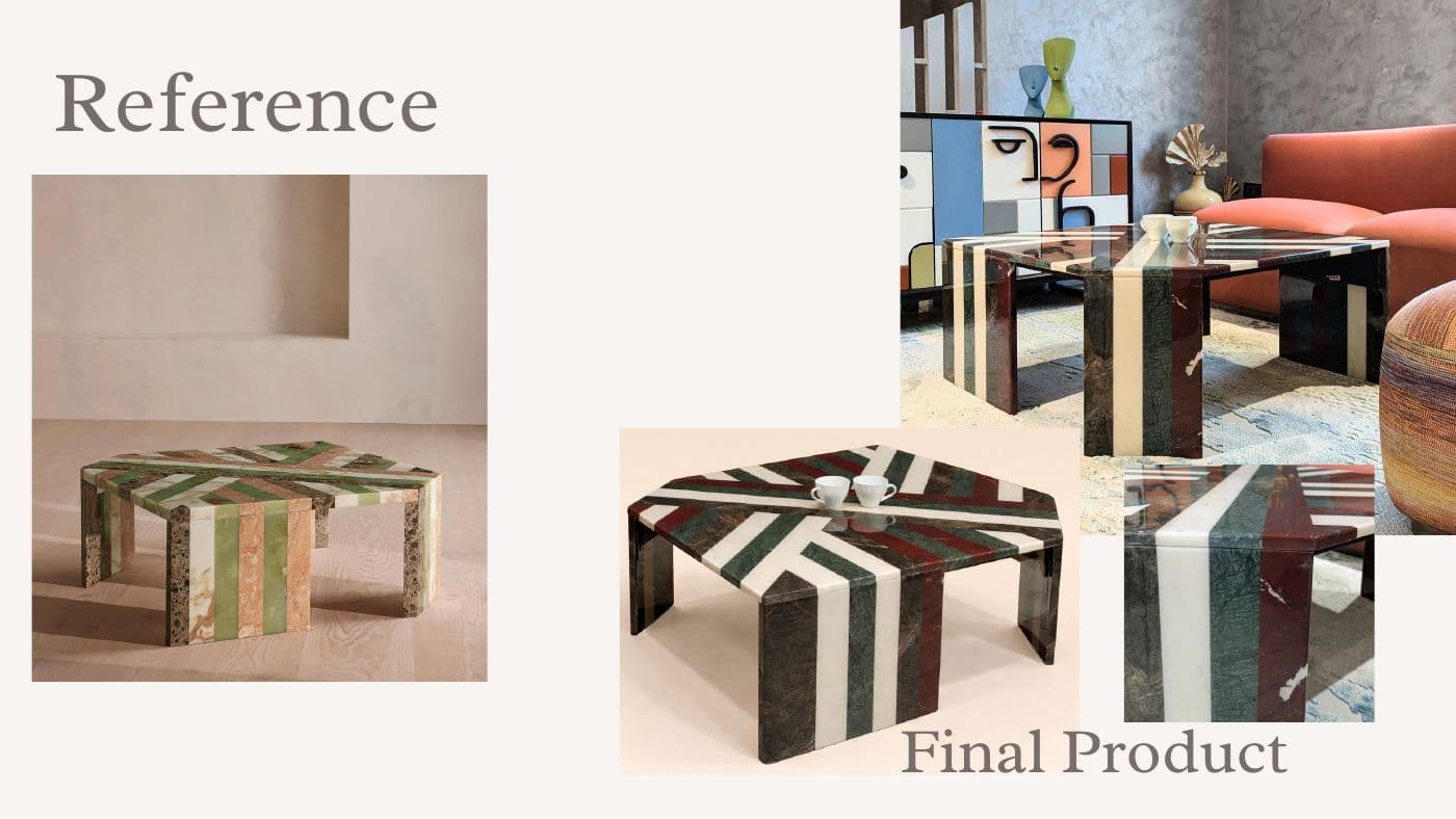 Custom furniture reference and final product 49