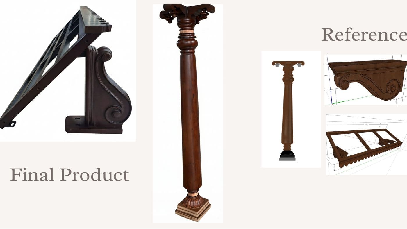 Custom furniture reference and final product 54